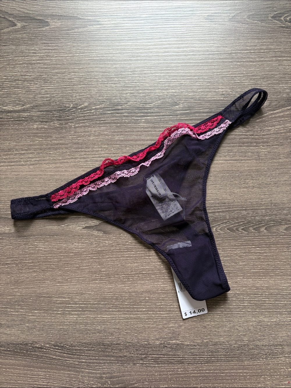 ❤️$18 NWT USA Large Intimissimi Mesh Thong